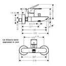 Miscelatore vasca esterno Rebris E 72450000 Hansgrohe senza doccetta e flessibile