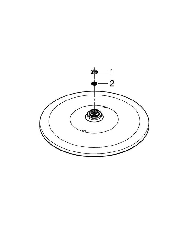 Soffione doccia a 1 getto tondo Grohe Rainshower Mono 310 26569000