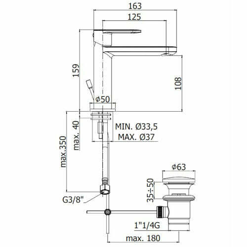 Paffoni Candy miscelatore lavabo senza scarico cromo