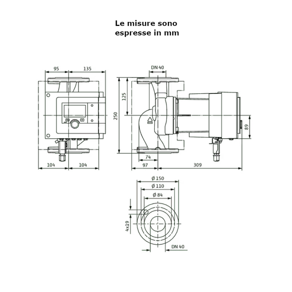 Wilo STRATOS MAXO 50/0,5-12 pompa di circolazione 250 mm 0,479 kW