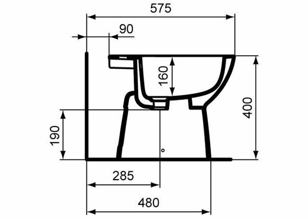 Ceramica Dolomite Gemma 2 bidet a terra monoforo bianco J522401