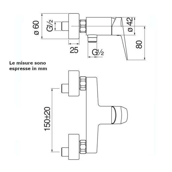 Nobili Blues miscelatore doccia BS101130CR