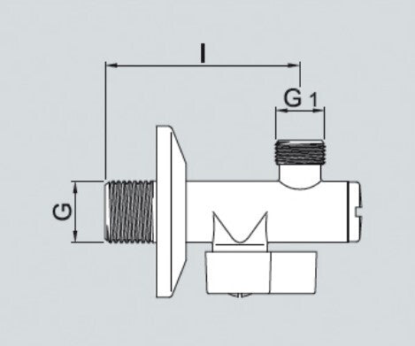 Rubinetto sottolavabo con filtro cromato Piana 350 1/2" maschio con uscita 3/8" maschio