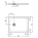 Piatto doccia Ultra Flat S+ T5604FR Ideal Standard 90 x 70 cm bianco opaco
