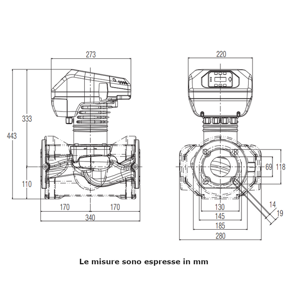 Dab Evoplus B 100/340.65 M circolatore elettronico singolo 590 W