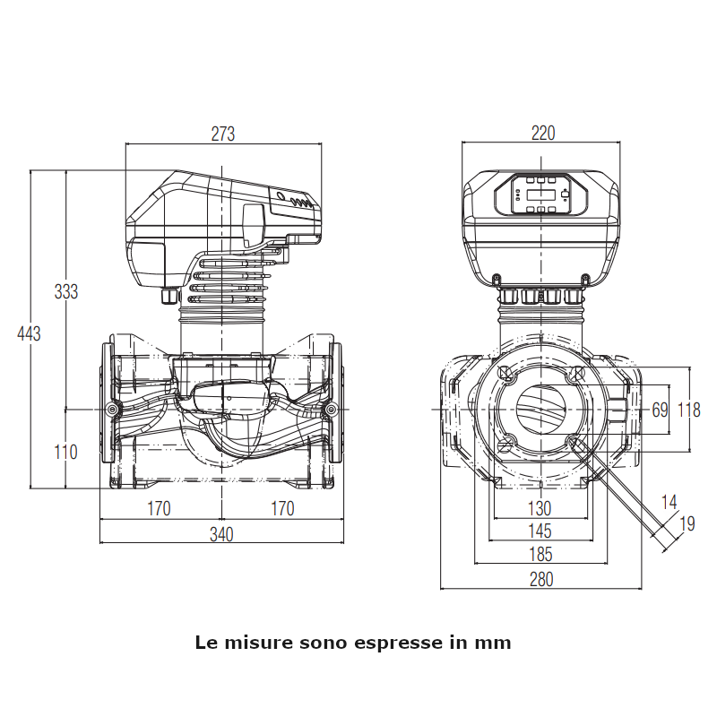 Dab Evoplus B 100/340.65 M circolatore elettronico singolo 590 W