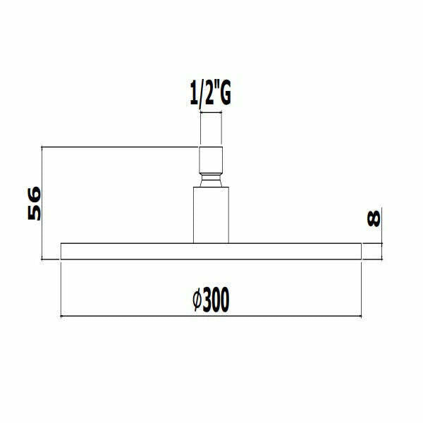 Paffoni Master King soffione Tondo 300 mm cromo