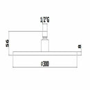 Paffoni Master King soffione Tondo 300 mm cromo