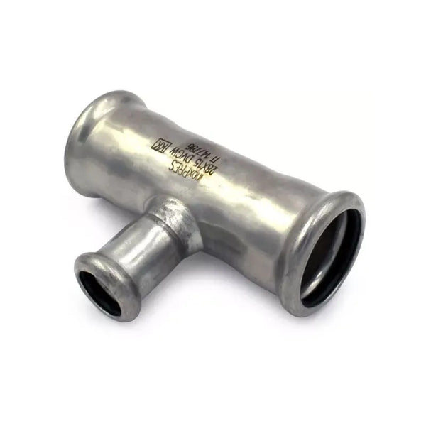 Tee ridotto a pressare inox 192