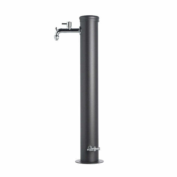Fontana da giardino doppio rubinetto, antracite - Bel-Fer 42/ARR.5