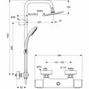 Ideal Standard Idealrain Duo colonna doccia con termostatico Ceratherm 100