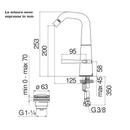 Miscelatore bidet Likid Nobili LK00119/2CR con bocca girevole cromo
