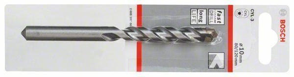 Bosch CYL-3 punta per calcestruzzo, 10 x 80 x 120 mm