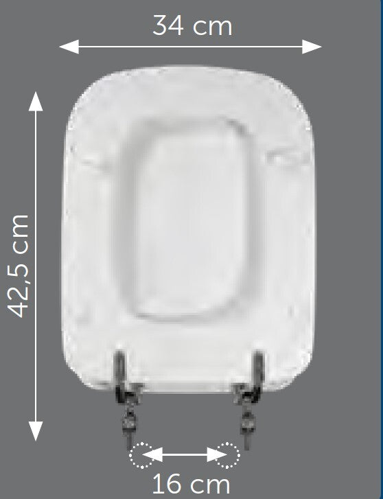 Sedile in legno compatibile con Ideal Standard Conca verniciato bianco