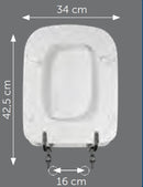 Sedile in legno compatibile con Ideal Standard Conca verniciato bianco