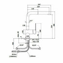 Paffoni West miscelatore lavello con doccetta estraibile cromo