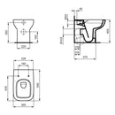 Ideal Standard i.life A vaso a terra filo parete RimLS+ bianco europeo T452501