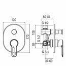 Nobili New Road miscelatore doccia incasso RD00100CR con deviatore