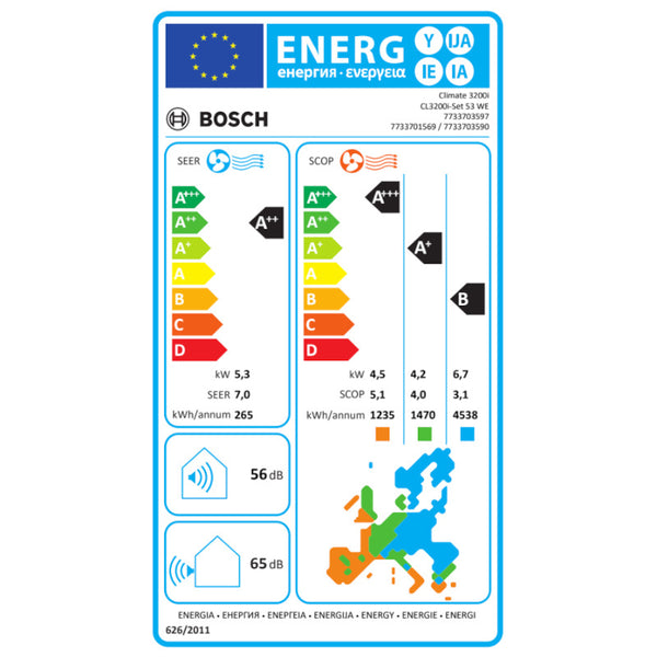Climatizzatore monosplit Bosch Climate CL3200i Set 53 WE 18.000 BTU 5,3 kW