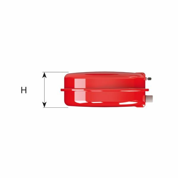 Cimm vaso espansione piatto CP 335 da 10 Litri, diametro 325 mm