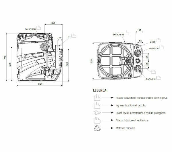 Dab Fekabox 200 litri stazione automatica di sollevamento