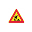 Triangolo lavori in corso fig.383 VTR retroriflettente 90 cm