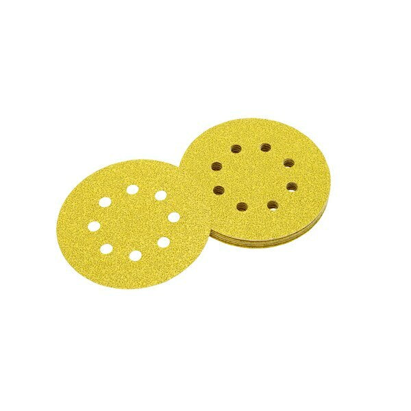 DeWalt Disco Abrasivo 8 Fori 125 mm 80g - 10 pezzi