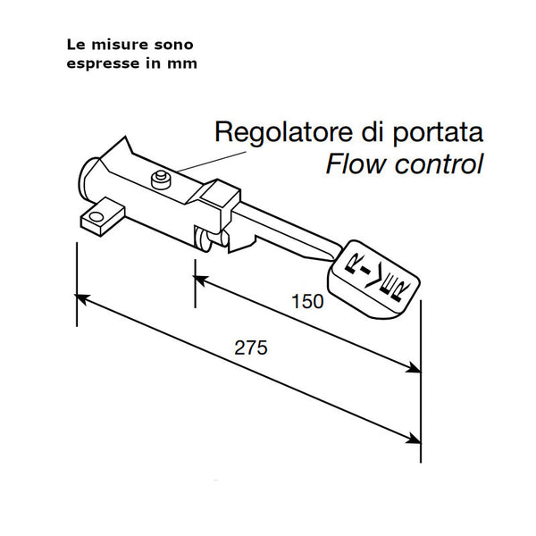 River R501 283 miscelatore a pedale a pavimento con regolatore di portata - acqua fredda