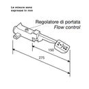 River R501 283 miscelatore a pedale a pavimento con regolatore di portata - acqua fredda