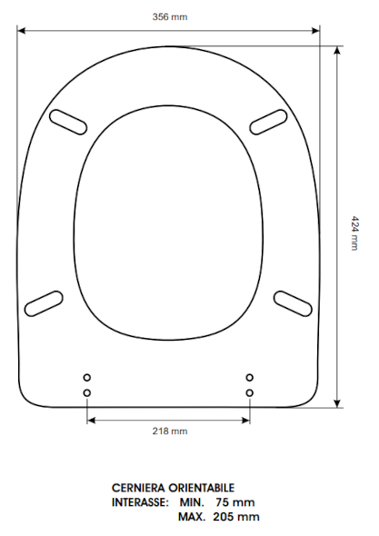 Colbam sedile compatibile con Ideal Standard - Esedra - bianco