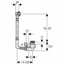 Geberit sifone vasca azionamento a rotazione d52 L48cm