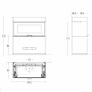 Piazzetta LUGANO MC 85/55 BL stufa caminetto a legna 11 kW