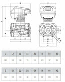 Dab Evoplus B 150/280.50 M, circolatore singolo, interasse 28 cm, prevalenza 15 m