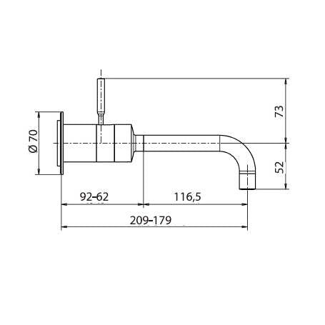 Ideal Standard IQ Miscelatore monocomando lavabo a parete