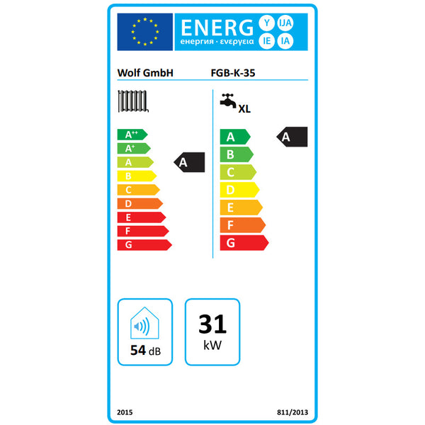 Caldaia a condensazione istantanea FGB-K-35 Wolf riscaldamento e sanitario da 35 kW
