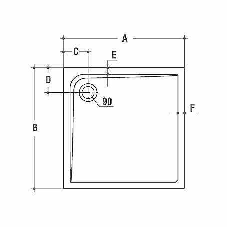 Ideal Standard ULTRA FLAT Piatto doccia quadrato 80 x 80 cm