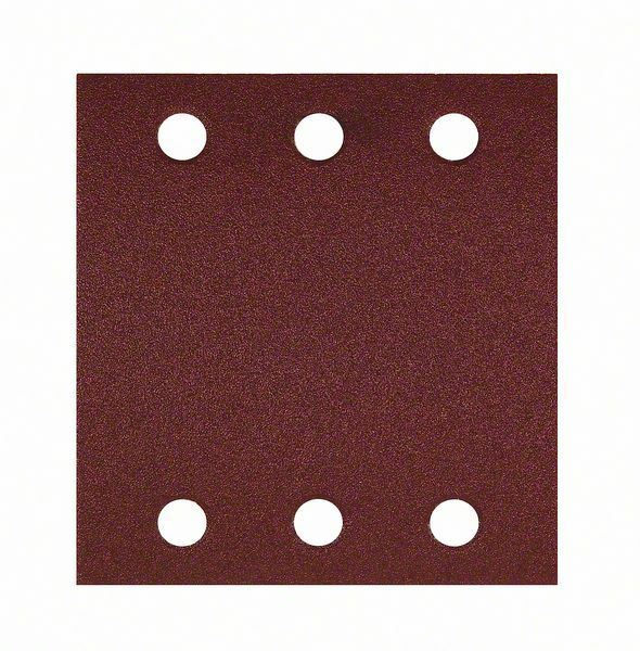 Bosch set 10 fogli abrasivi 115 x 107 mm, grana 80