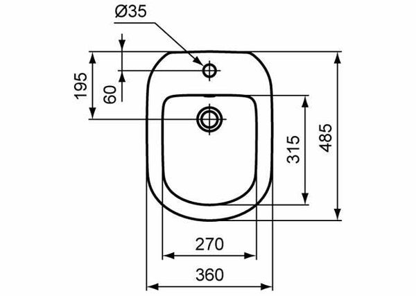 Ceramica Dolomite Gemma 2 bidet a terra monoforo bianco J522401