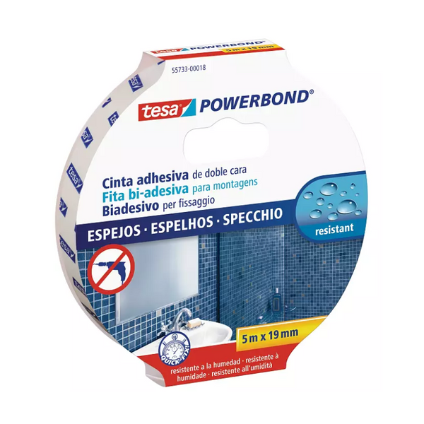 Nastro BIADESIVO POWERBOND SPECCHI 55733 Tesa 19 mm x 5 m