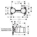 Corpo ad incasso per miscelatore lavabo 13622180 Hansgrohe