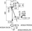Nobili New Road miscelatore bidet ECO RDE0119/1CR  getto orientabile
