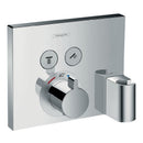Miscelatore termostatico ShowerSelect Hansgrohe 2 utenze con supporto doccia