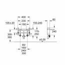 Grohe Uniset modulo per bidet sospeso 80 mm