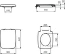 Ideal Standard Cantica copriwater originale avvolgente bianco europeo T629901