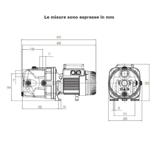 Dab JET 132 M IE2 elettropompa centrifuga autoadescante 230V 0,85 kW