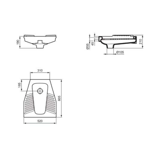 Vaso alla turca Noncello V412201 Ideal Standard