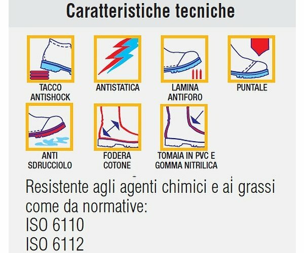 ISSALINE Issa Fort stivali antinfortunistica TG. 44 pvc gialli