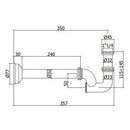 Paffoni sifone lavabo e bidet con tappo posteriore oro