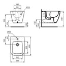 Bidet sospeso I.LIFE S T459301 Ideal Standard monoforo bianco lucido