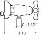 Ideal Standard AZIMUTH rubinetto doppio comando doccia esterno